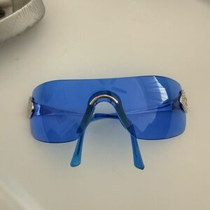 Christian Dior Blue Shield Visor Sunglasses